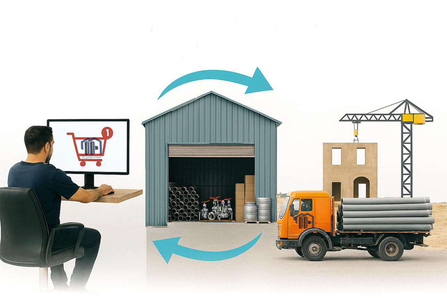 تأمین مطمئن کالاهای ساختمانی با شرکت بازرگانی ۱۱۰